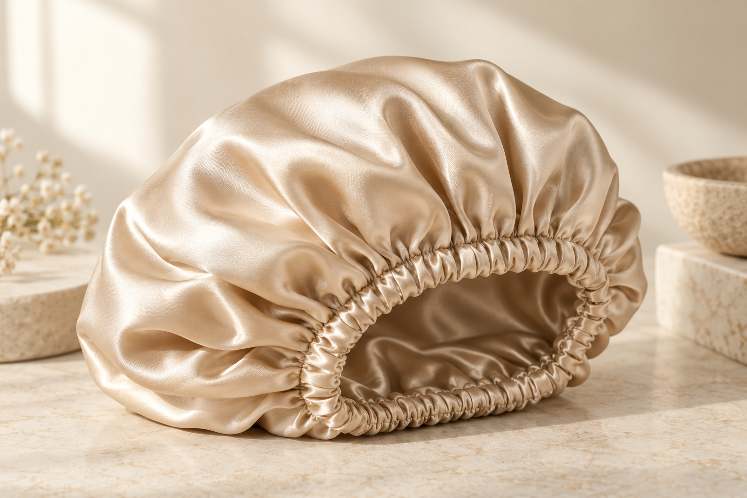 Silk bonnet · adjustable